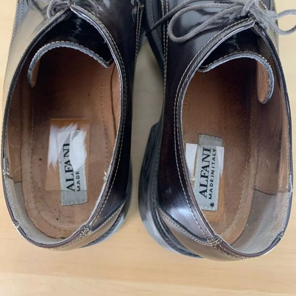 ALFANI DOUBLE STITCHED MENS DERBY SHOES MADE IN ITALY STALLONE 12 MEDIUM - Picture 8 of 10